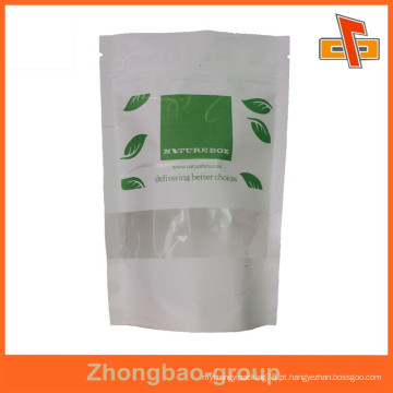Zhongbao saco de papel personalizado / ziplock seda superior saco de papel / papel de arroz personalizado stand up bolsa